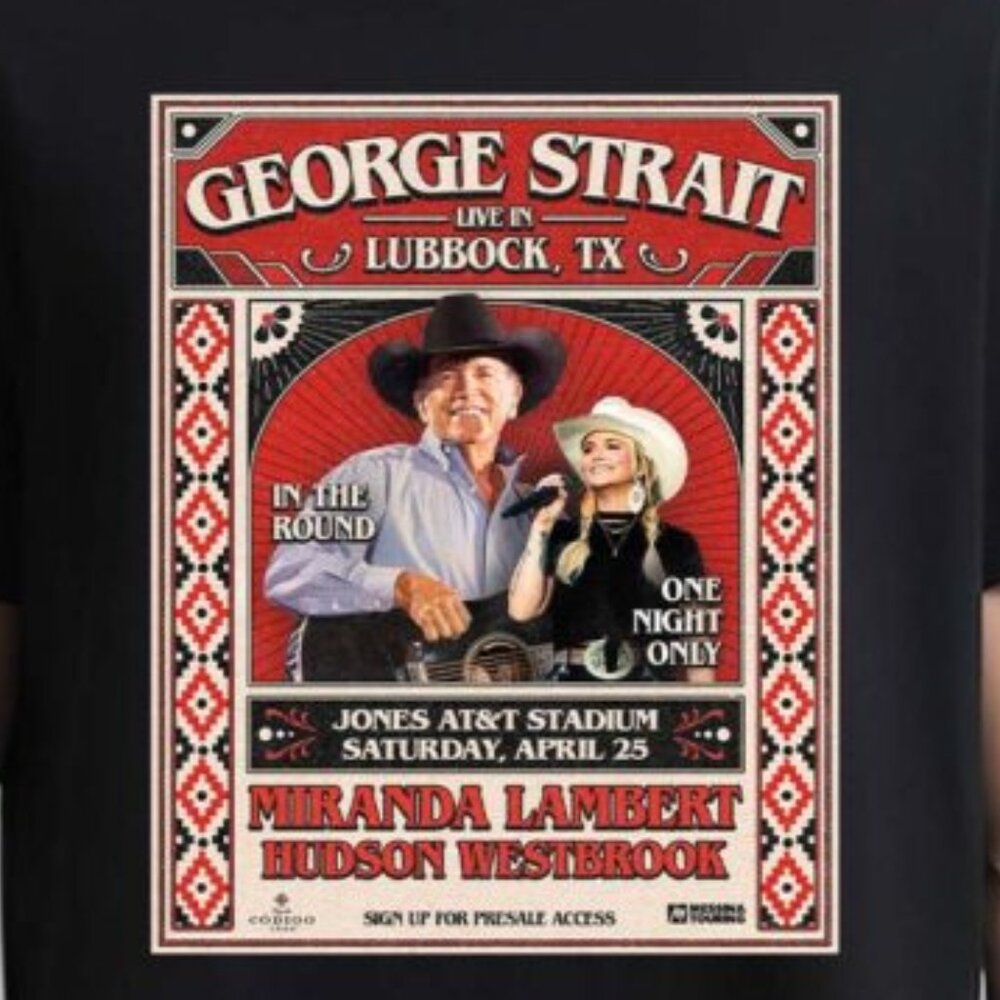 George Strait Live In Lubbock Texas At Jones AT&T T-Shirt 170 - Picture 2 of 5